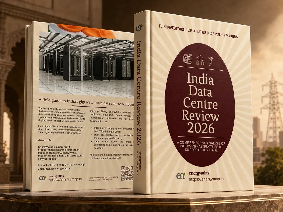 India Data Centre Review 2026 book cover and back-cover mockup